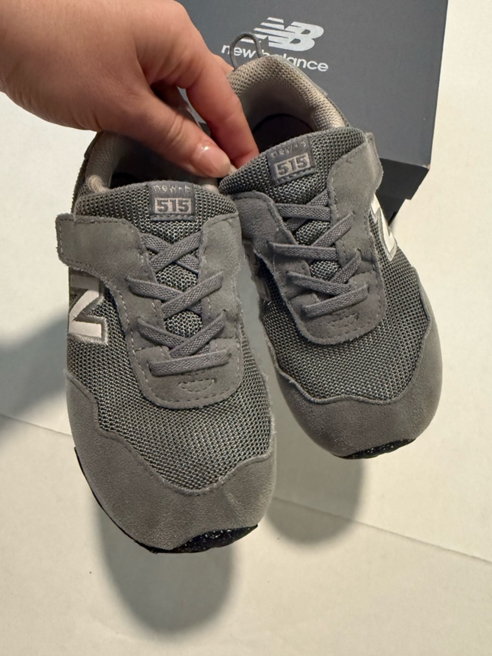 New Balance Toddler Gray Velcro Sneakers 515 NEW-B Hook and Loop 10T Wide - Picture 5 of 11